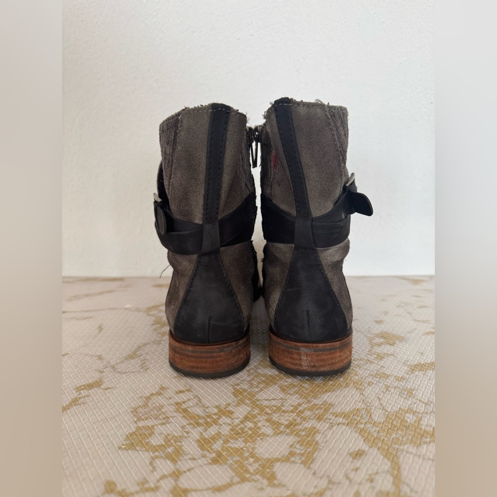 🔥🔥FINAL CLEARENACE 🔥🔥 MORENATOM Gray and Black Mix Leather Boots - Picture 6 of 10